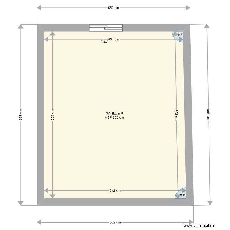 Test rou. Plan de 2 pièces et 73 m2