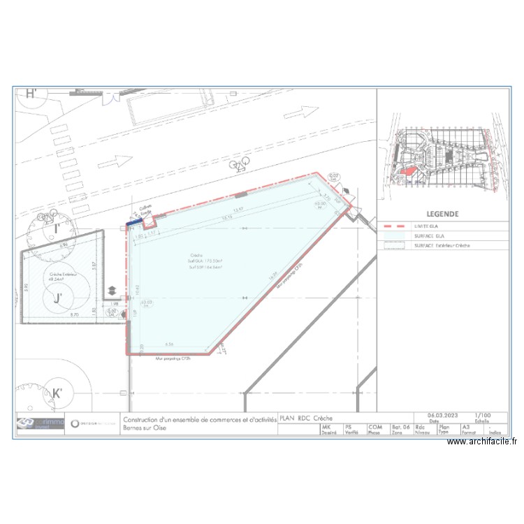 Micro-crèche Bernes 2. Plan de 0 pièce et 0 m2