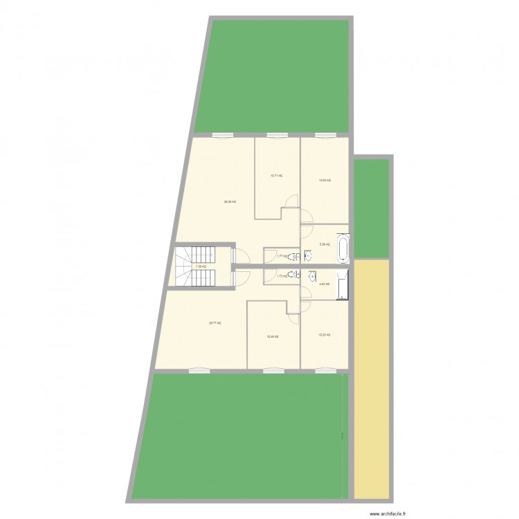 cel REZ DE CHAUSSEE Brouillon recul 7m. Plan de 0 pièce et 0 m2