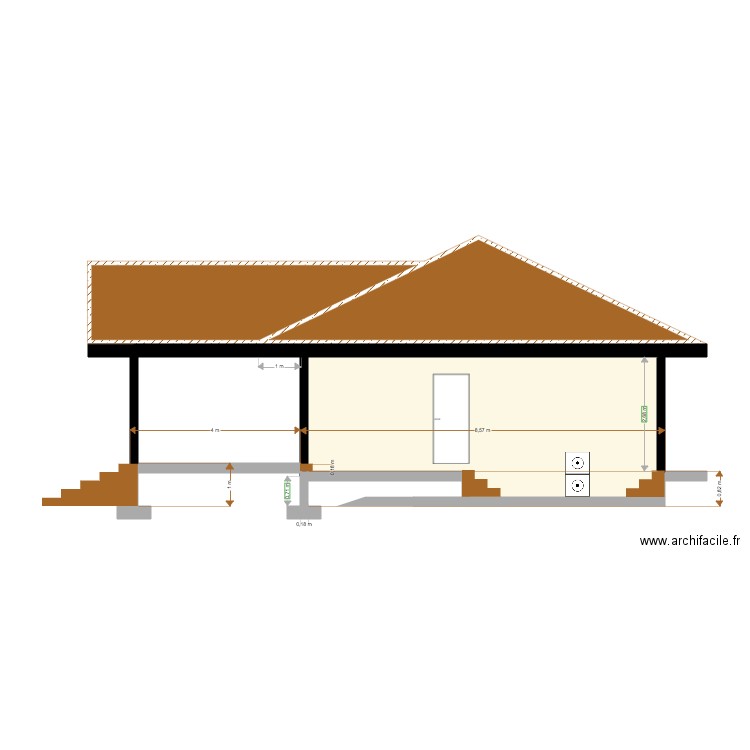 PC Facade Droite. Plan de 0 pièce et 0 m2