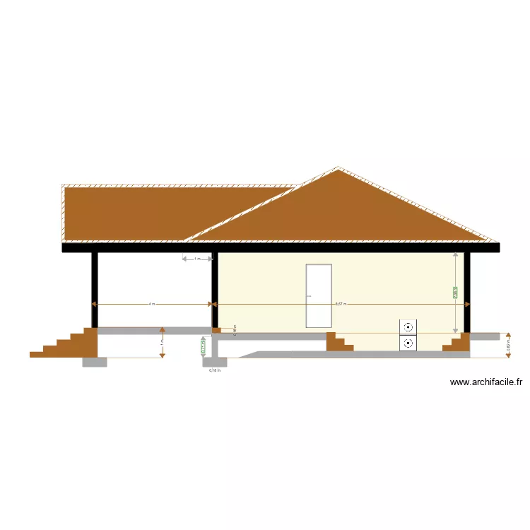 PC Facade Droite. Plan de 