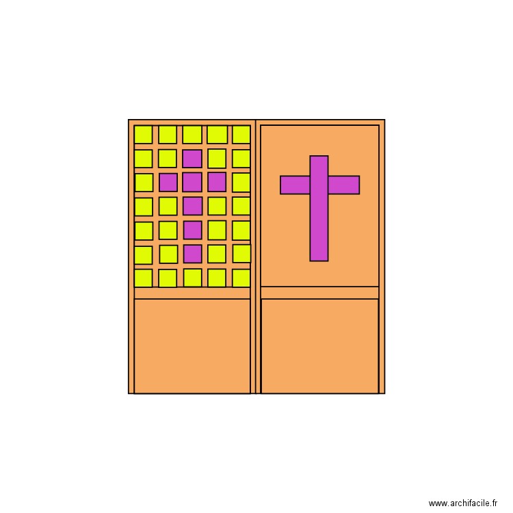 porte. Plan de 0 pièce et 0 m2