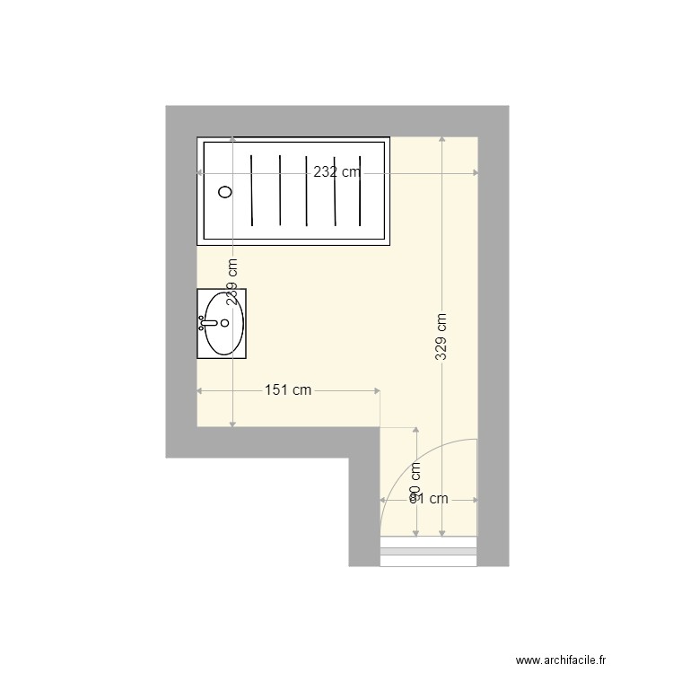 salle de bains FORET. Plan de 0 pièce et 0 m2