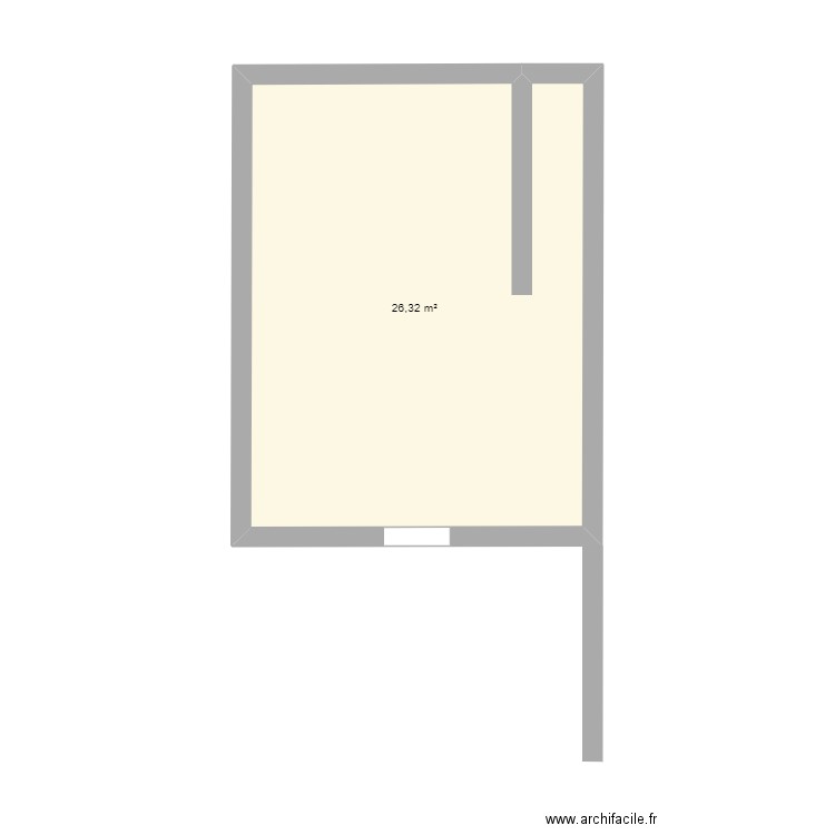 wasquehal. Plan de 1 pièce et 26 m2