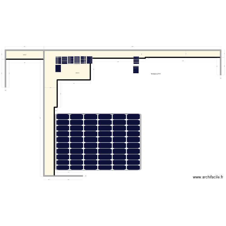 PHP ZONE REPRISE PROVISOIR . Plan de 2 pièces et 120 m2