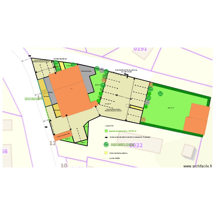 Parking labenne 1. Plan de 17 pièces et 1201 m2