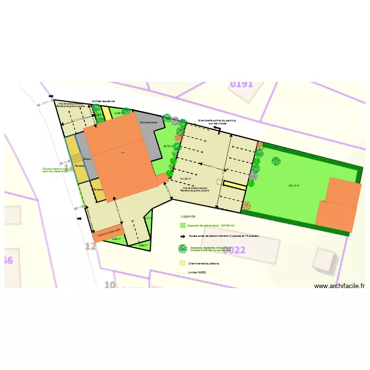 Parking labenne 1. Plan de 