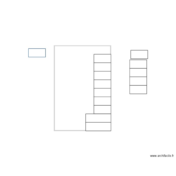 stec. Plan de 1 pièce et 6 m2