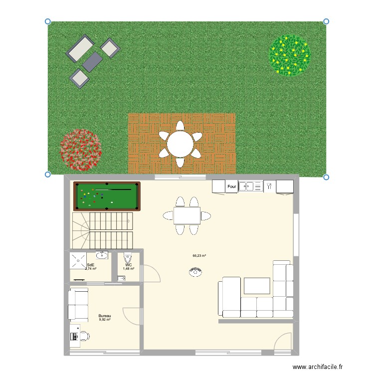 Maison Pandette. Plan de 17 pièces et 252 m2