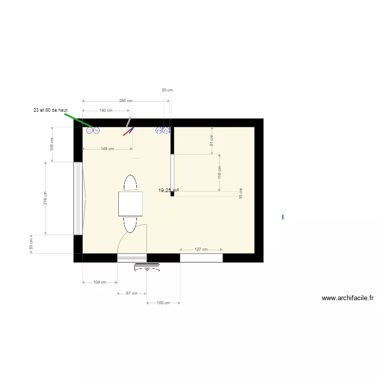 RDC 42 Av de SELVES SARLAT Cuisine A BUT. Plan de 