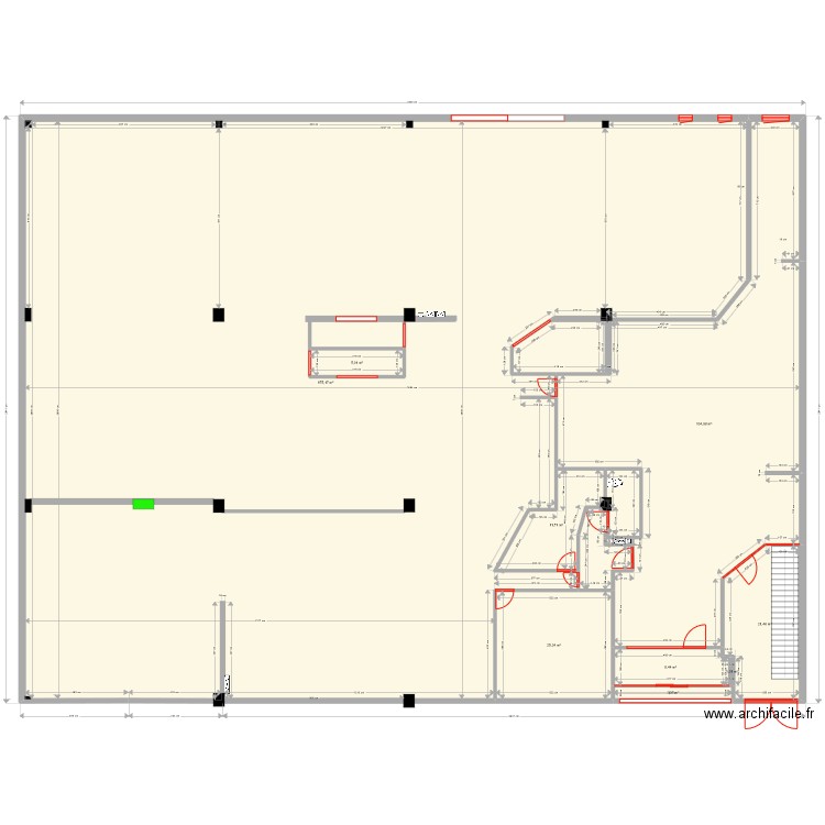 plan vide 04/01/2023. Plan de 11 pièces et 902 m2