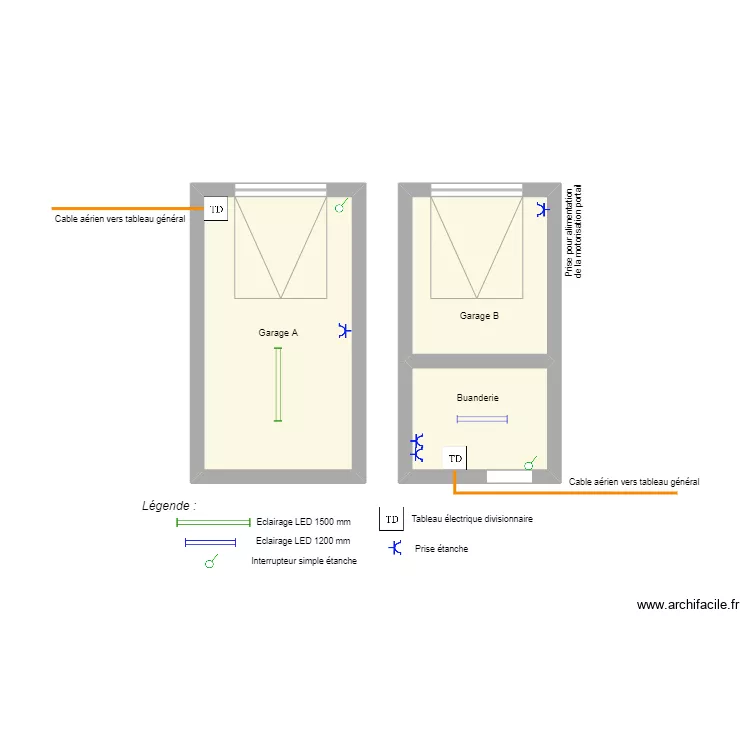 denain garages. Plan de 