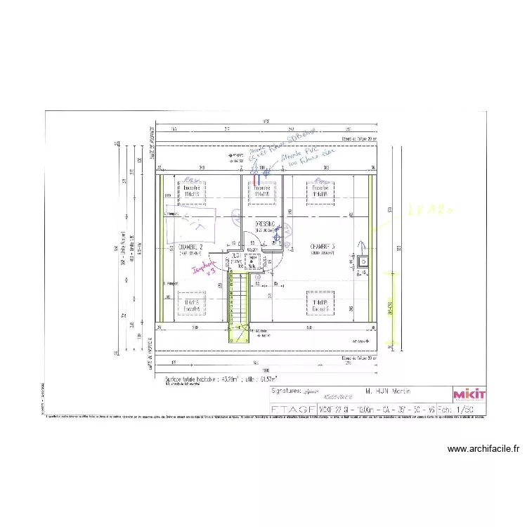 HUN HYDRAULIQUE ETAGE. Plan de 