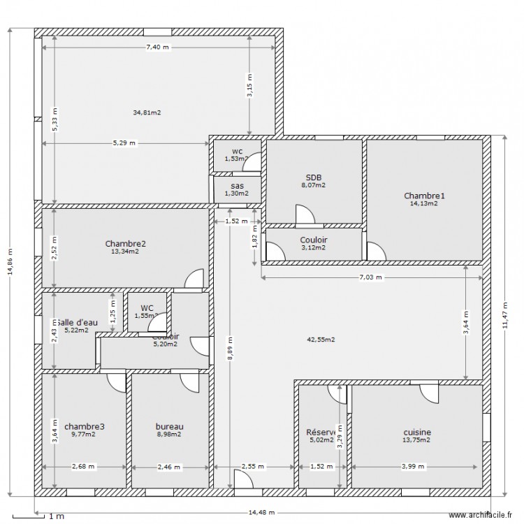 Maison. Plan de 0 pièce et 0 m2