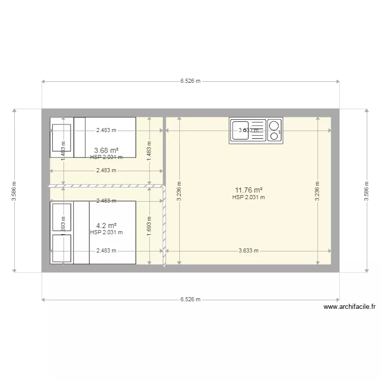 cabane ardeche1. Plan de 