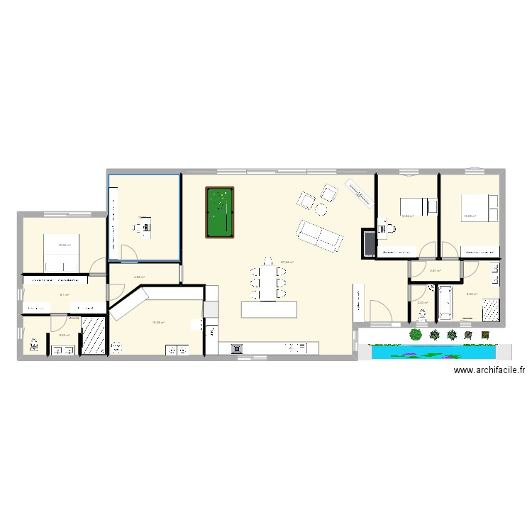 maison v99 2022. Plan de 12 pièces et 191 m2