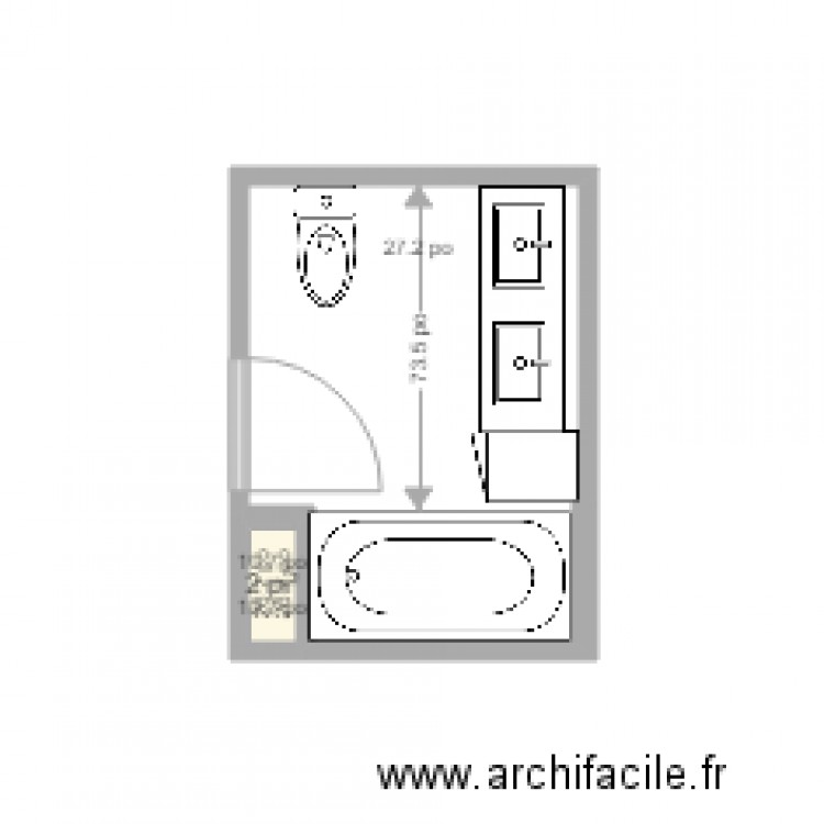 lavoie. Plan de 1 pièce et 0 m2