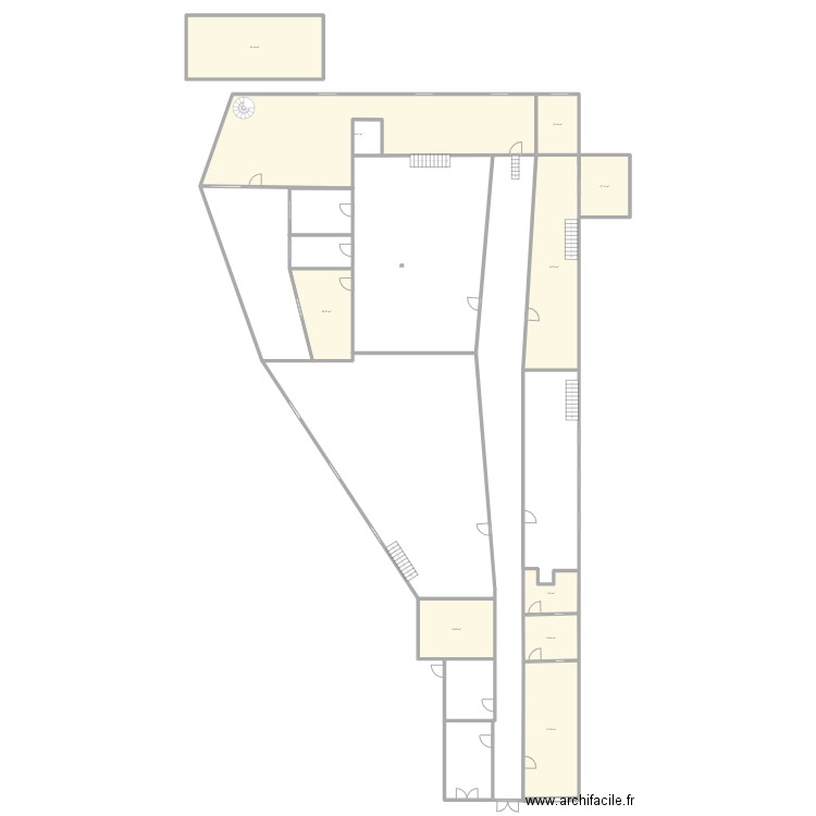 Dour. Plan de 10 pièces et 286 m2