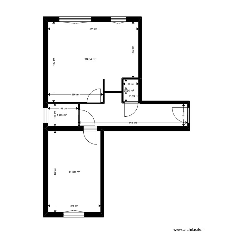 PLAN EXISTANT. Plan de 0 pièce et 0 m2