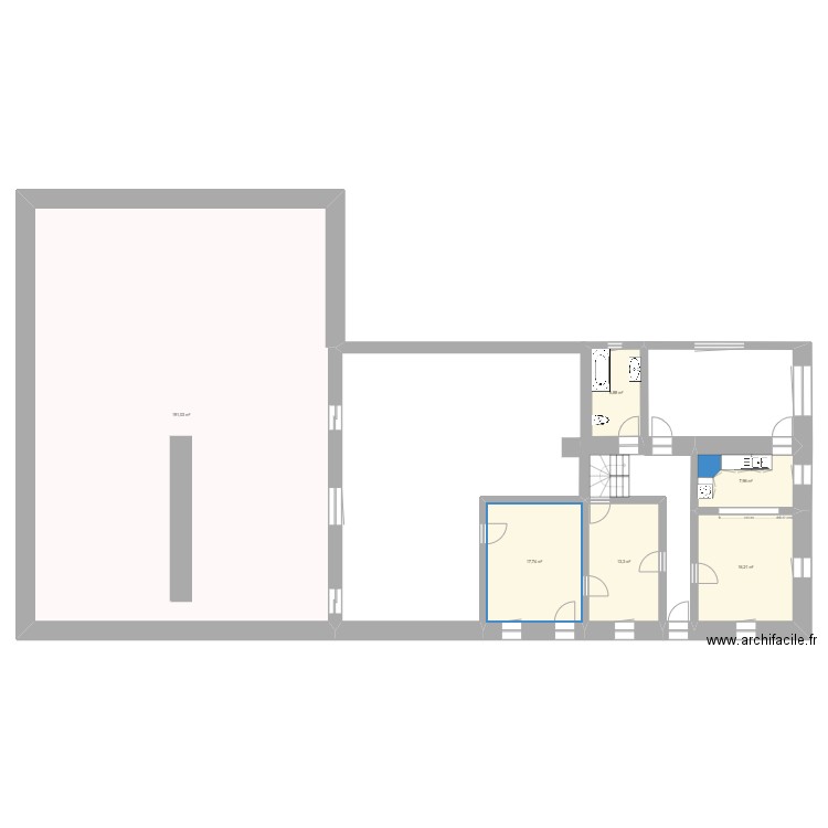 rez. Plan de 6 pièces et 253 m2