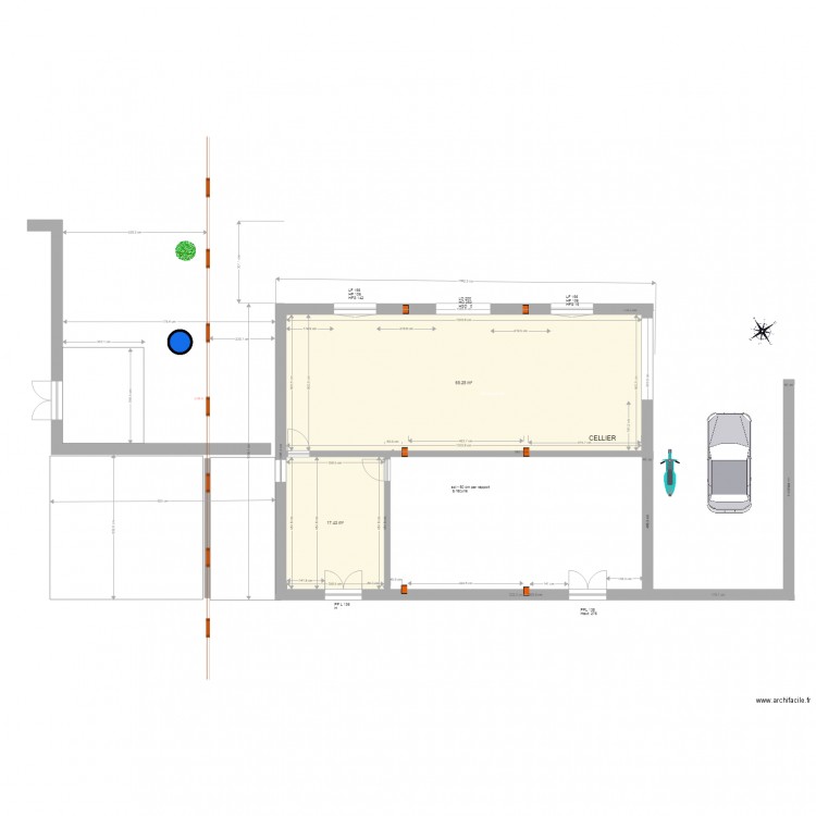 relexion 3 appartements  . Plan de 0 pièce et 0 m2