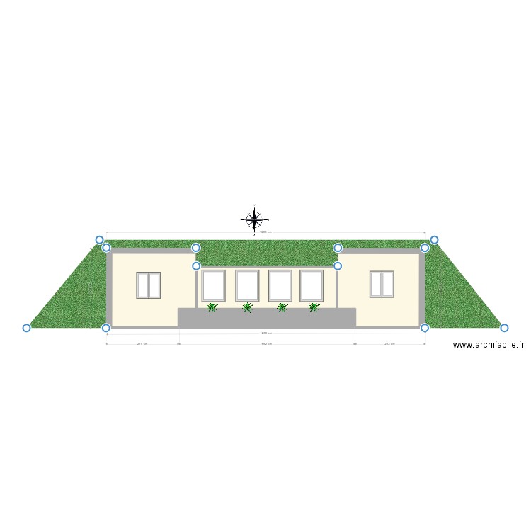 plan de facade 1.1. Plan de 0 pièce et 0 m2