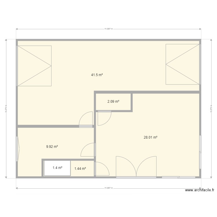 logement 1. Plan de 0 pièce et 0 m2