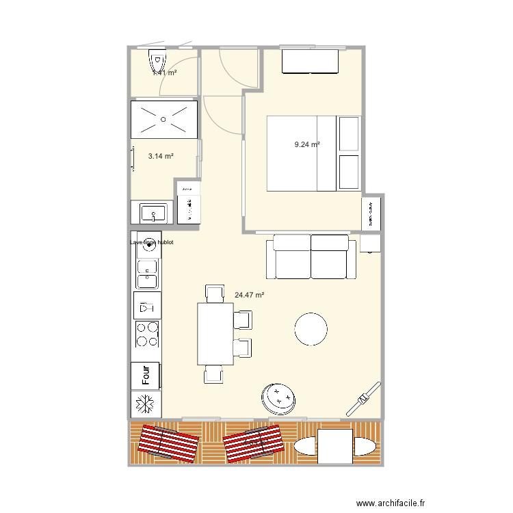 Heol finale sdb séparé wc avec verrière. Plan de 0 pièce et 0 m2