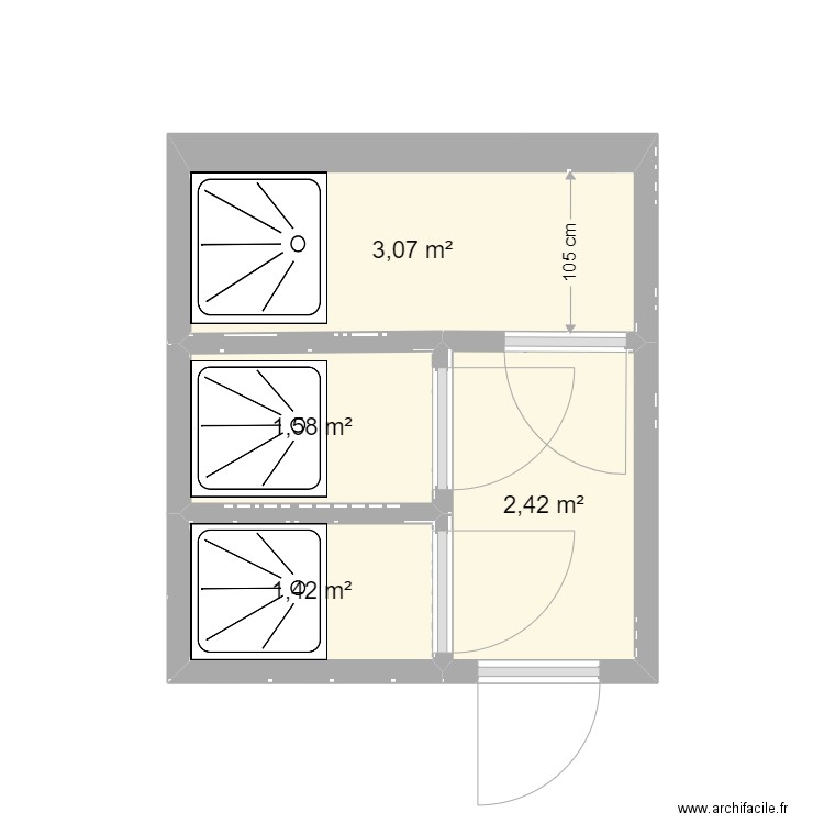 SDB TEMPO    WC MPR CONVERTI. Plan de 0 pièce et 0 m2