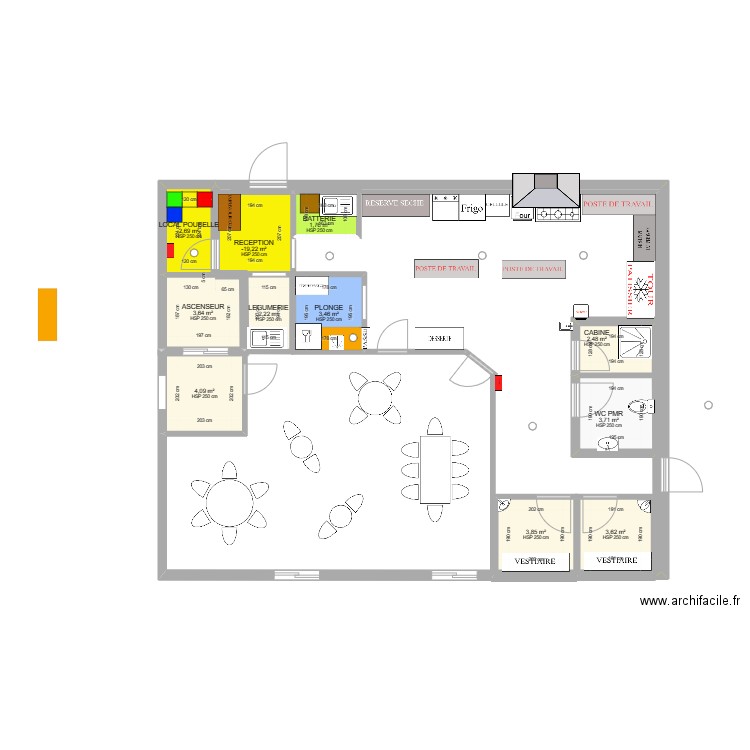 PROJET 2. Plan de 11 pièces et 36 m2