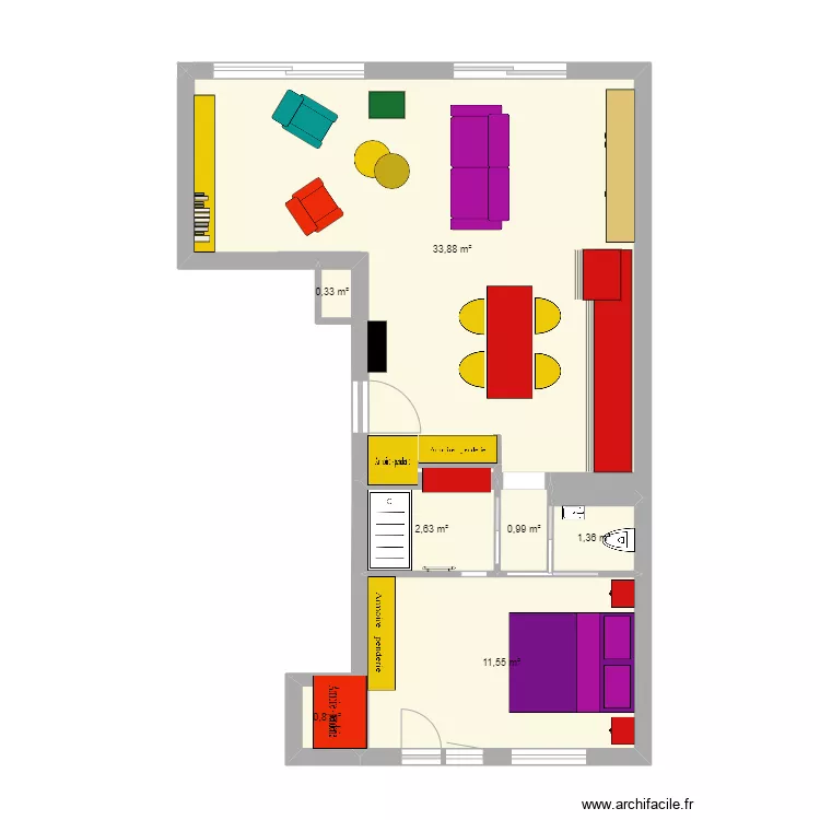 12 VIOLET 4 cloisons nouvelles . Plan de 12 VIOLET 4 cloisons nouvelles . Plan de