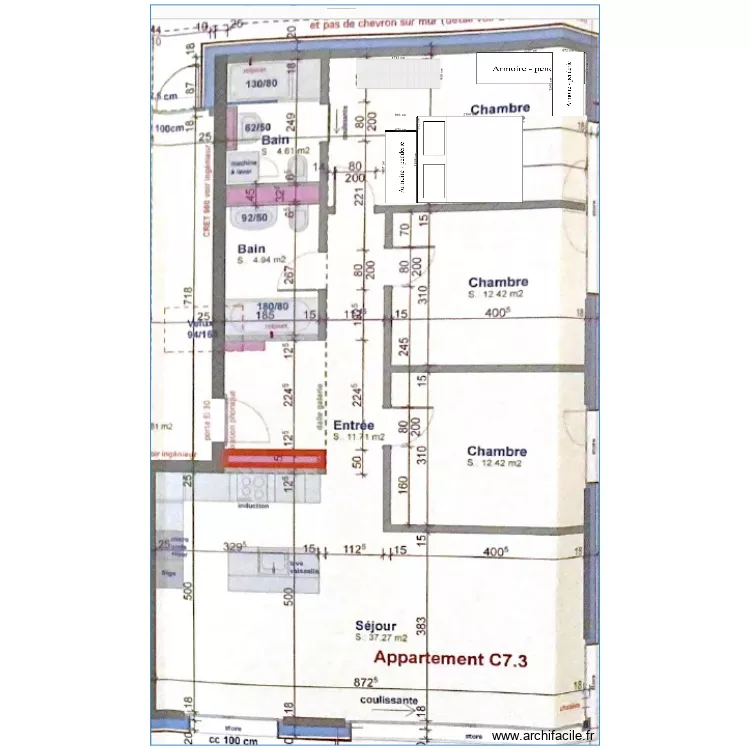 Mezzanine - chambres aménagement 3. Plan de Mezzanine - chambres aménagement 3. Plan de