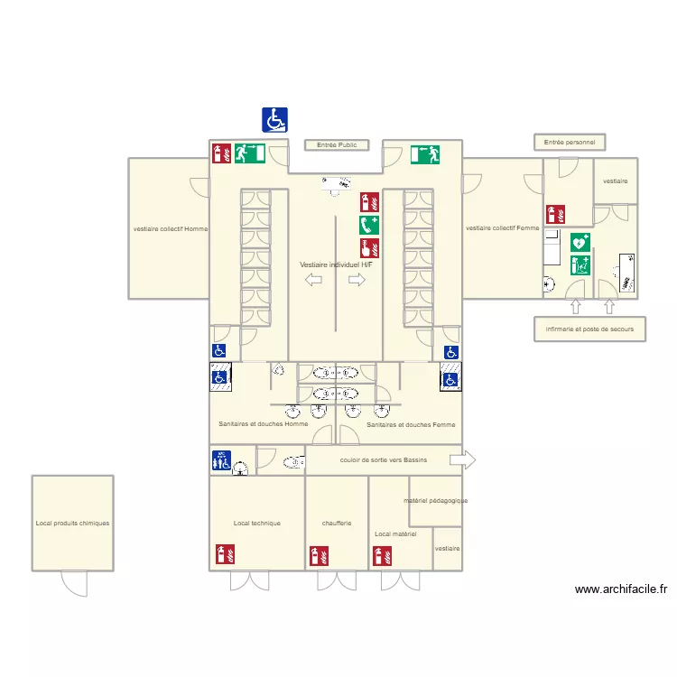 batiment piscine 3. Plan de 