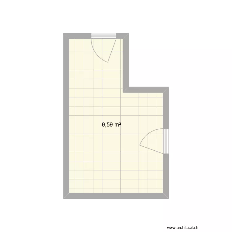 Cuisine. Plan de 1  et 10 m²