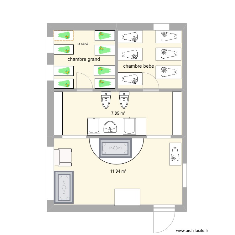 creche. Plan de 0 pièce et 0 m2