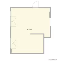Plan nu salon + cuisine