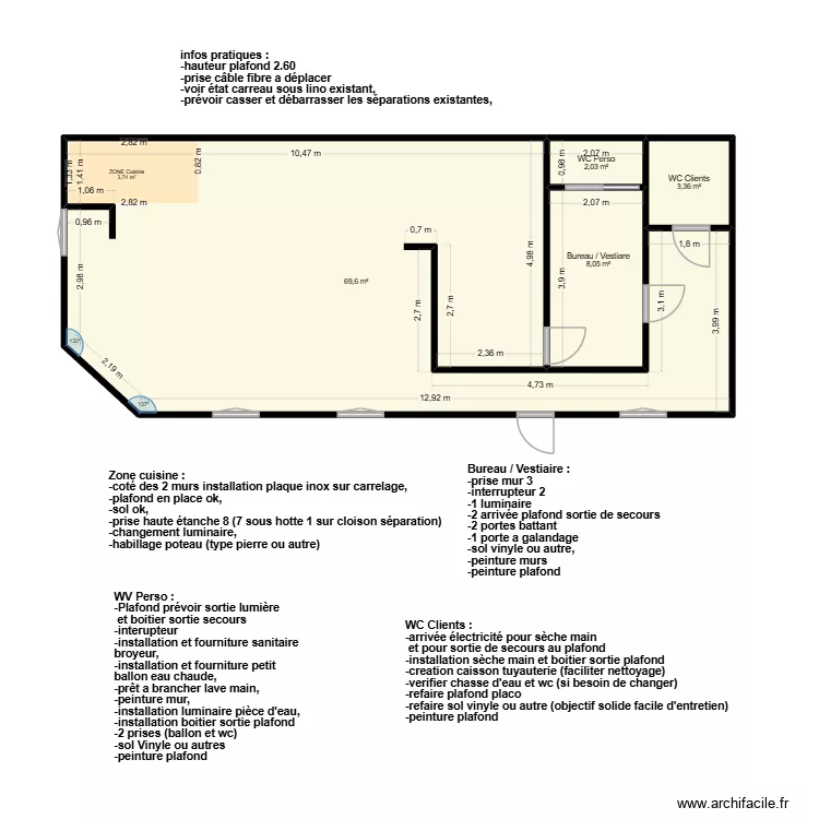 pdc def 2 cotes murs details. Plan de 4 pièces et 83 m² pdc def 2 cotes murs details. Plan de 4 pièces et 83 m²