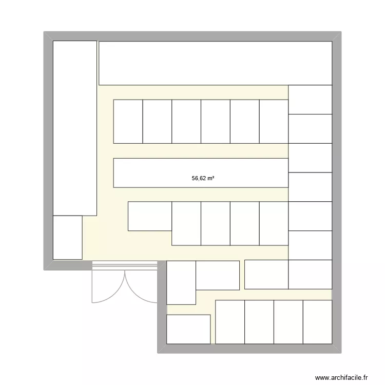 Réserve ss-sol colloques. Plan de 1 Pièce et 57 m² Réserve ss-sol colloques. Plan de 1 Pièce et 57 m²