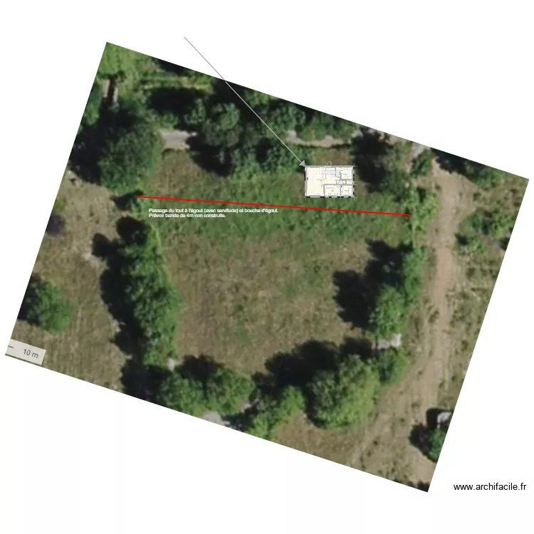 V13 avec coursive. Plan de 