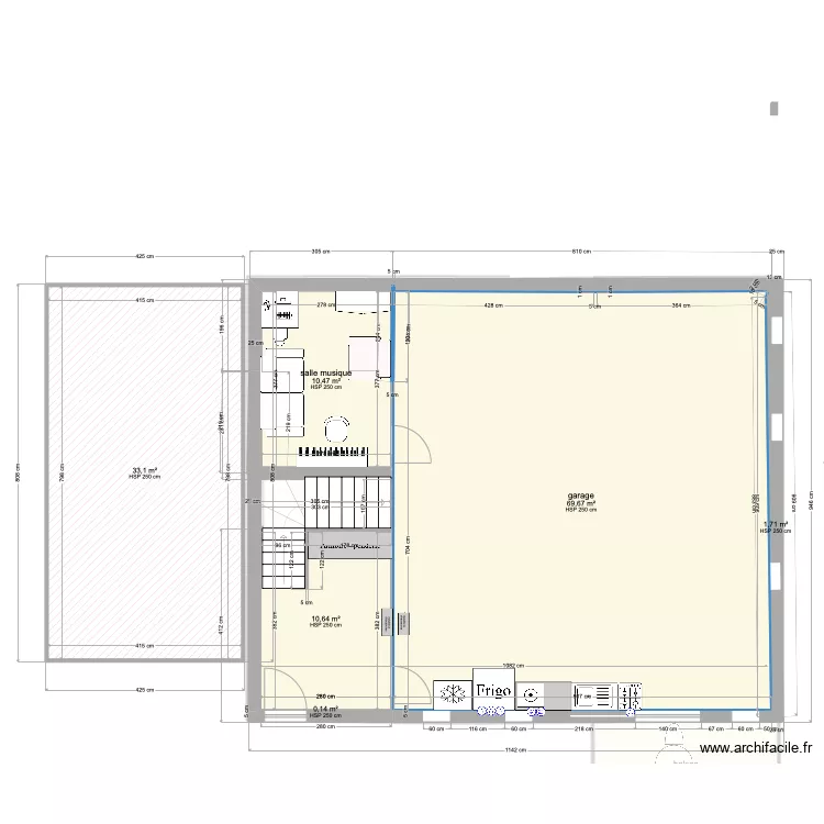plan en 2 D. Plan de 