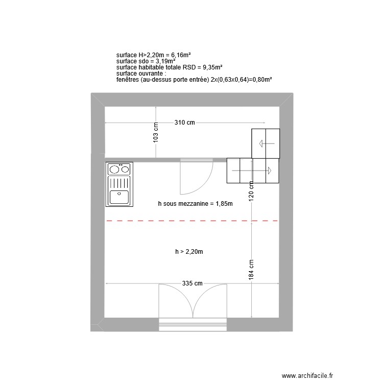 20 Jean Jaurès rdc droit. Plan de 0 pièce et 0 m2