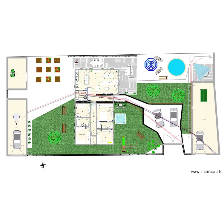 2022 06 24 plan projet 26. Plan de 11 pièces et 280 m2