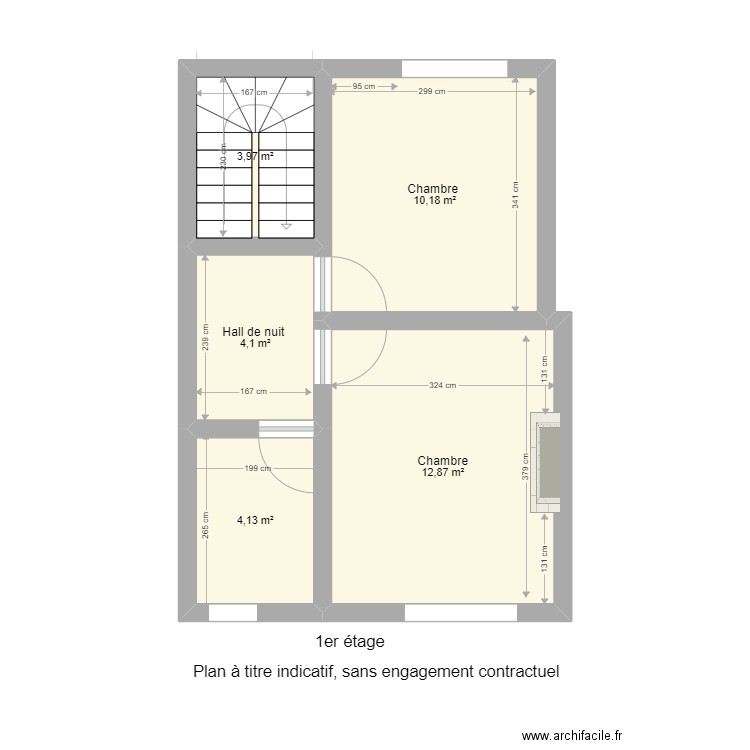 ans 5 premier étage. Plan de 5 pièces et 35 m2