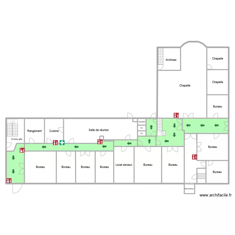 Bâtiment principal_REZ_bis. Plan de Bâtiment principal_REZ_bis. Plan de