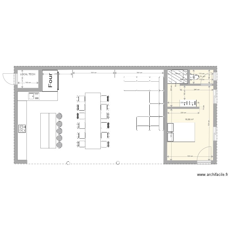Pool house. Plan de 0 pièce et 0 m2