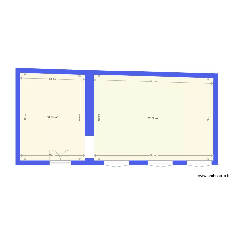 apparetement N 4 vide. Plan de 