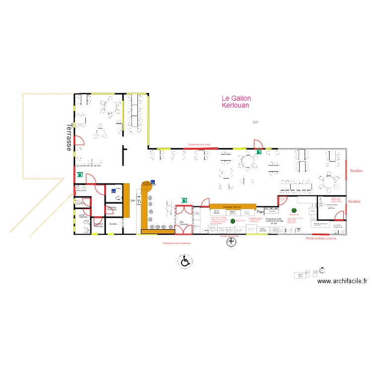 le galion travaux batip 5 avec table. Plan de 0 pièce et 0 m2