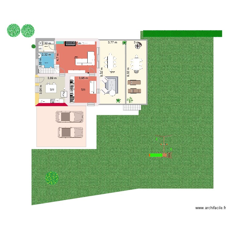 maison avec travaux. Plan de 7 pièces et 133 m2