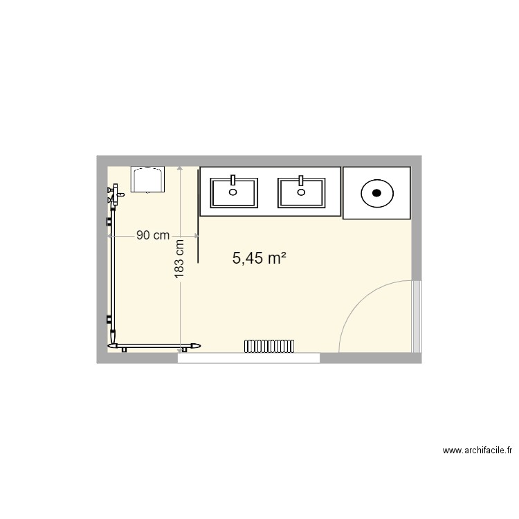 Philippot SDB projet. Plan de 0 pièce et 0 m2