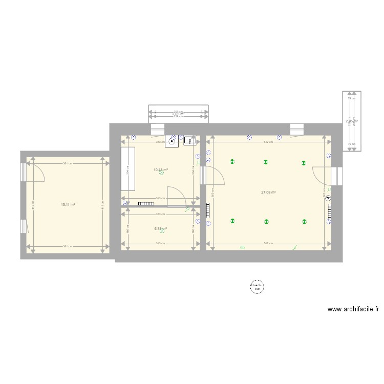 Maison Locatif Sorbiers  V3. Plan de 0 pièce et 0 m2